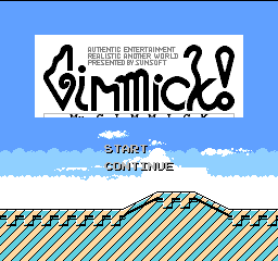 Mr. Gimmick title screen for NES